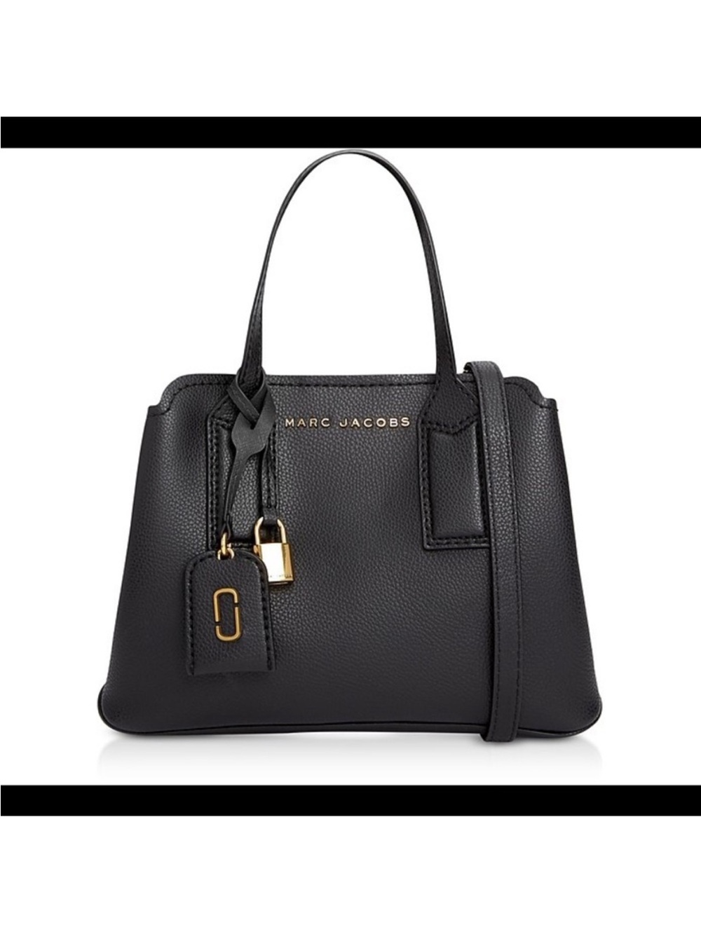 Marc Jacobs Black The Editor Leather Tote with Burgundy Interior